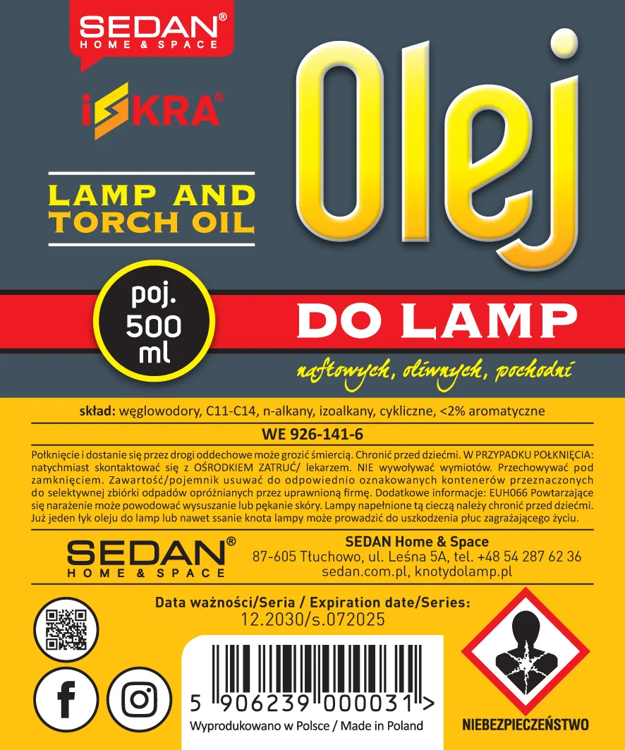 ISKRA Olej do lamp, 500 ml — zdjęcie 2