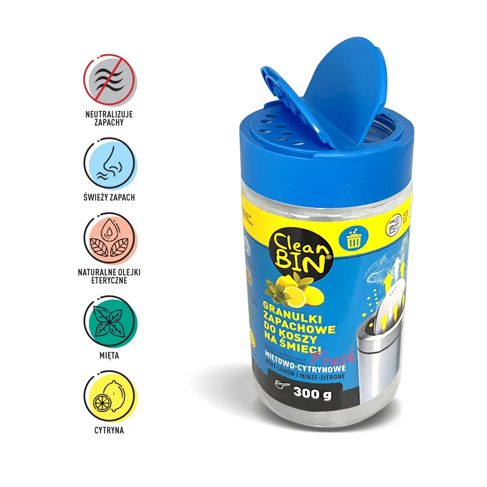 CLEANBIN, granulki zapachowe do koszy na śmieci, doza 300 g — zdjęcie 2