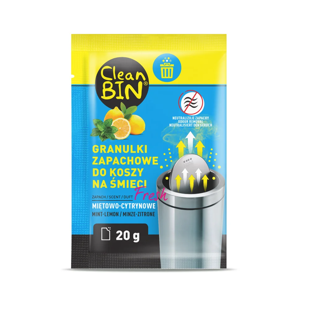 CLEANBIN, granulki zapachowe do koszy na śmieci, saszetka 20 g — Sedan
