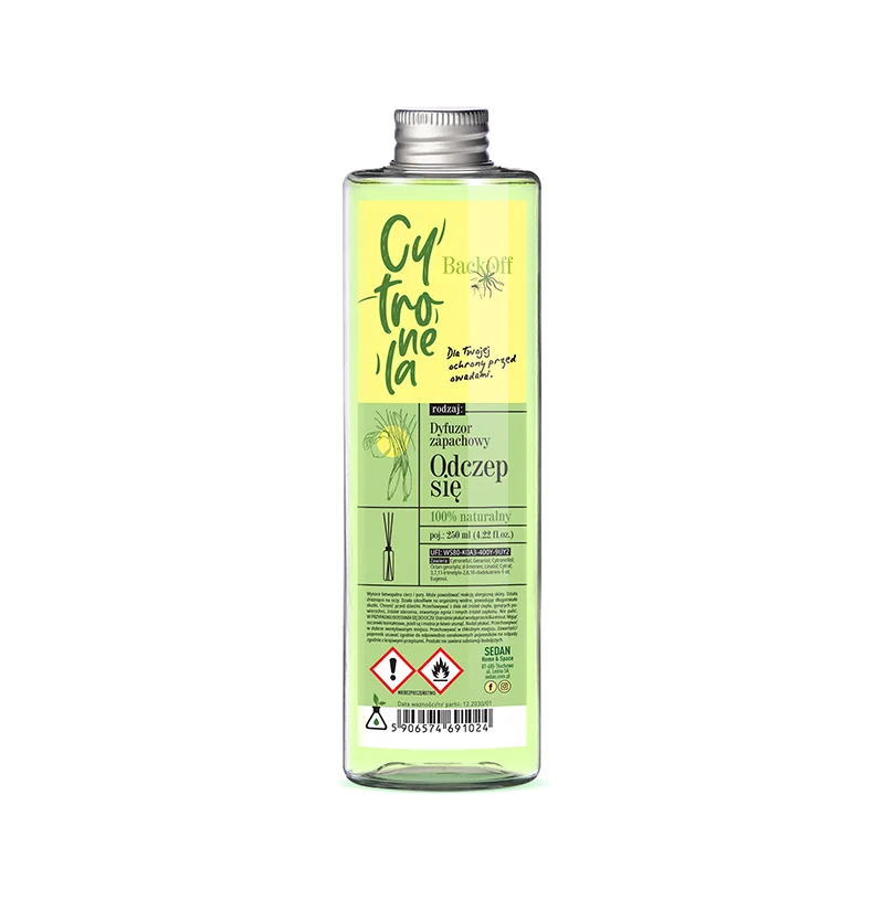 Zapas do dyfuzora zapachowego Cytronela Natural 250 ml