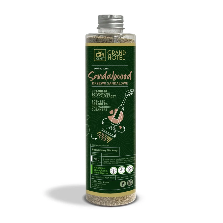 Grand Hotel Granulki zapachowe do odkurzacza 60 g, drzewo sandałowe — Sedan