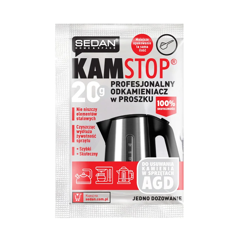 KAMSTOP Odkamieniacz w proszku, 20 g — Sedan