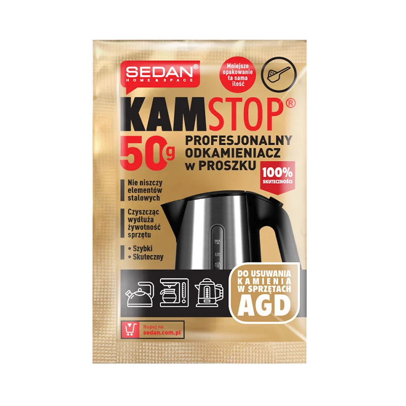 KAMSTOP Odkamieniacz w proszku, 50 g — Sedan