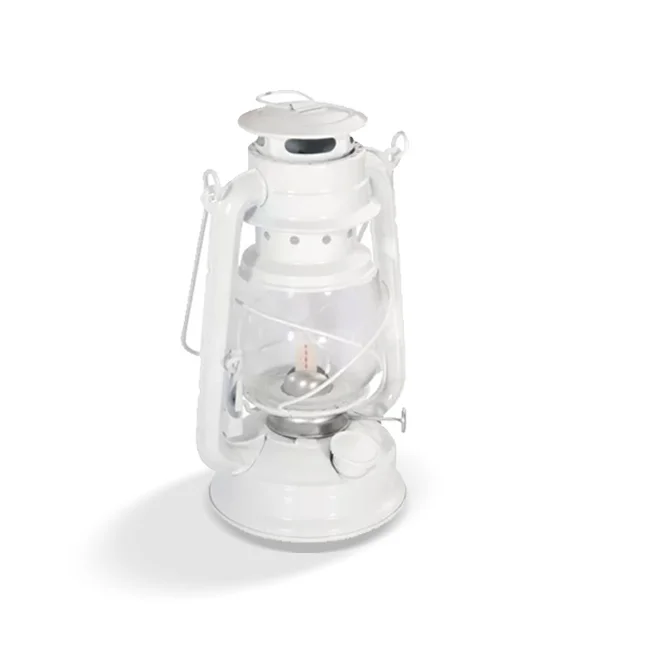 ISKRA Lampa naftowa olejowa 24 cm, biała — Sedan