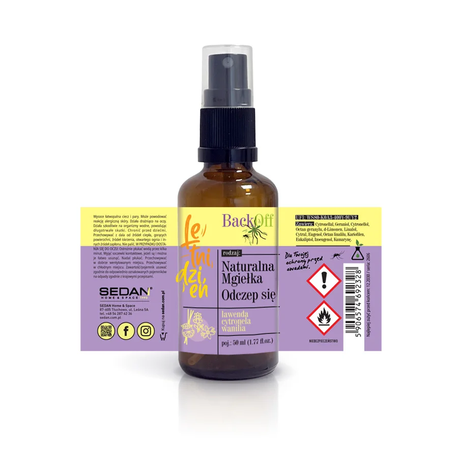 Mgiełka naturalna Cytronela, Lawenda i Wanilia "Odczep się", 50 ml — zdjęcie 2
