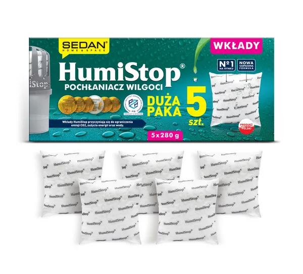 Zestaw 5 wkładów HumiStop 280 g