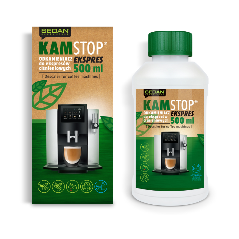 KAMSTOP Ekspres ekologiczny odkamieniacz w płynie, 500 ml — Sedan