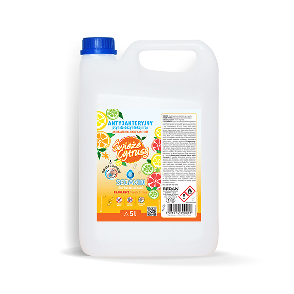 SEDAXIN Płyn do dezynfekcji rąk 5 L, cytrusy — Sedan