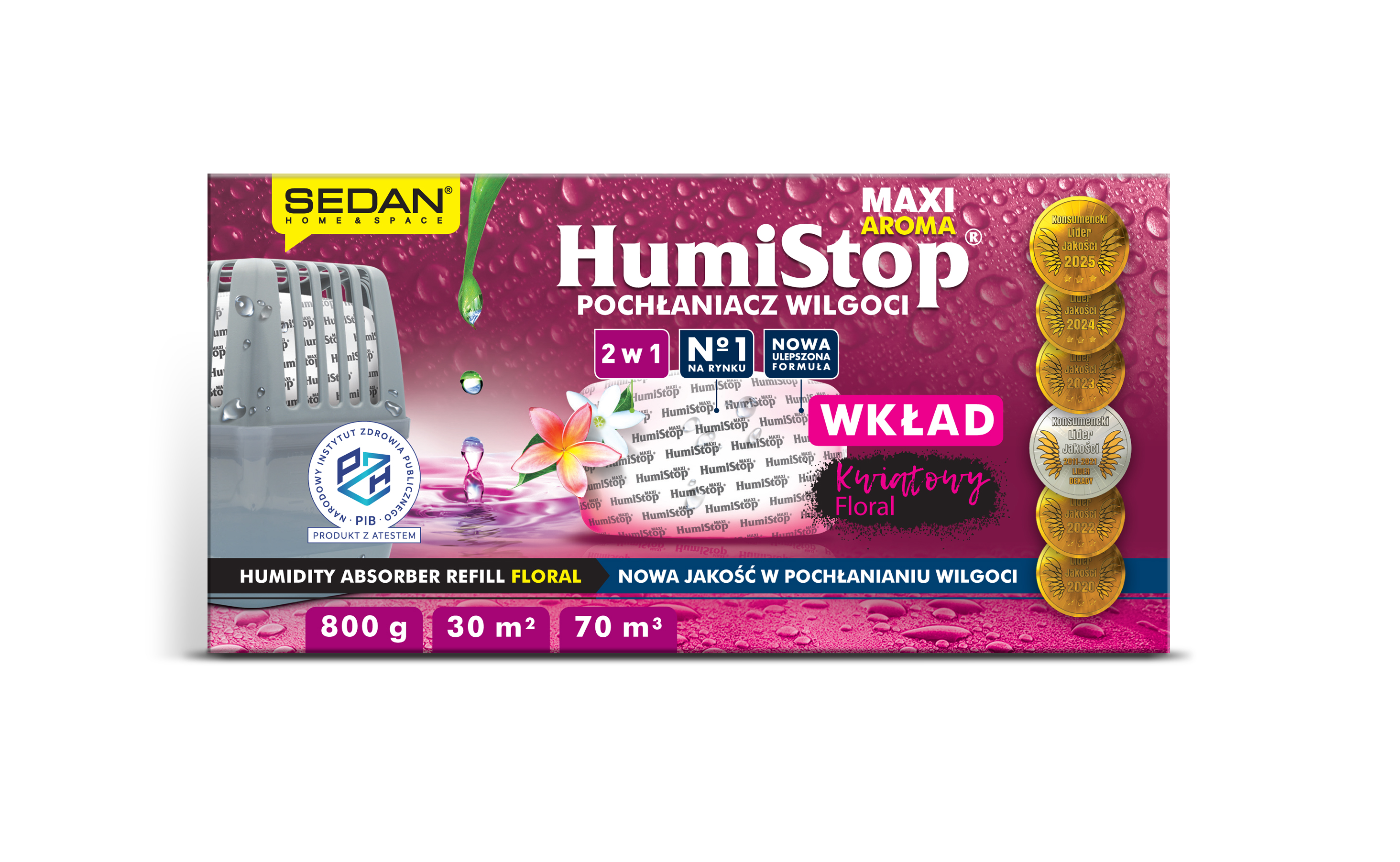 Wkład HumiStop MAXI AROMA Kwiatowy — Sedan