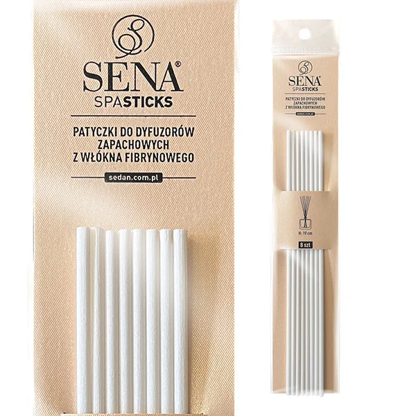 SENA SPASTICKS, patyczki do dyfuzorów, 8 sztuk, biały — Sedan