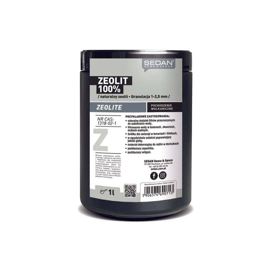 Zeolit mineralny, naturalny wkład do filtra 1 L — Sedan