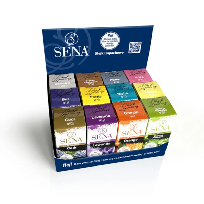 Zestaw olejków zapachowych SENA BOX 12 szt., Mix klasyczny — Sedan